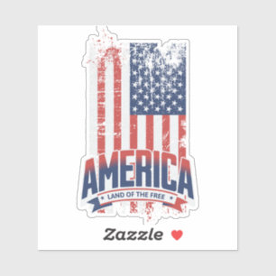 Amerika - Land van de vrije Sticker