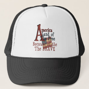 AMERIKA - Land van de Vrijen door de Dapperen Trucker Pet