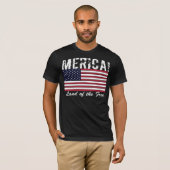 Amerika Land van het Vrije Shirt Donker (Voorkant volledig)