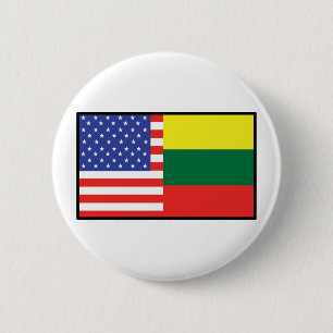 Amerika Litouwen Ronde Button 5,7 Cm