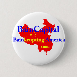 Amerika met een knuppende buik ronde button 5,7 cm