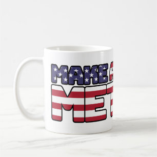 Amerika metrisch maken - VS vlag metrische systeem Koffiemok