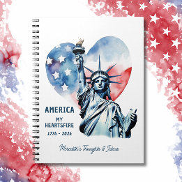 Amerika Mijn Hartsvuur Persoonlijk Patriottisch Notitieboek