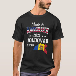 Amerika Moldavische onderdelen Moldavië kaart VS v T-shirt