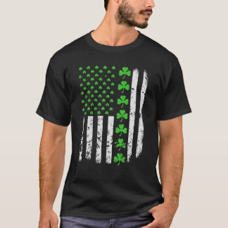  Amerika-N VS-A vlag, Shamrock Green-Clover T-shirt