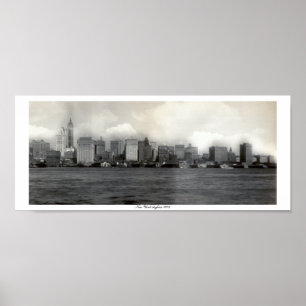 Amerika, New York City skyline 1908 Poster