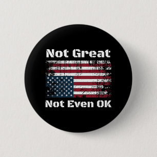 Amerika niet geweldig, zelfs niet OK Amerikanen ve Ronde Button 5,7 Cm