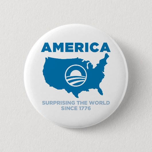 Amerika Obama Ronde Button 5,7 Cm (Voorkant)