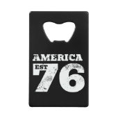 Amerika Oost 1776 Patriottisch Kredietkaart Flessenopener (Voorkant)