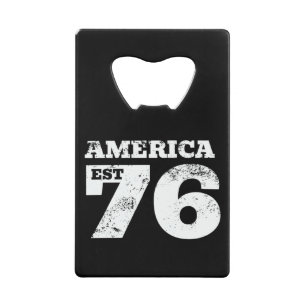 Amerika Oost 1776 Patriottisch Kredietkaart Flessenopener