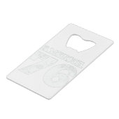 Amerika Oost 1776 Patriottisch Kredietkaart Flessenopener (Achterkant Gekanteld)