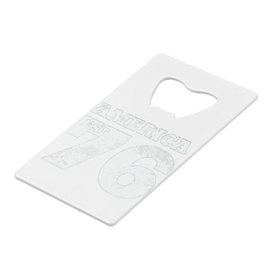 Amerika Oost 1776 Patriottisch Kredietkaart Flessenopener (Achterkant Gekanteld)