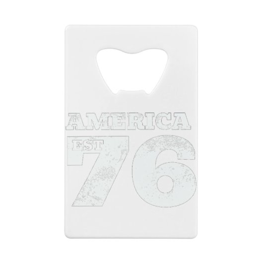 Amerika Oost 1776 Patriottisch Kredietkaart Flessenopener (Achterkant)