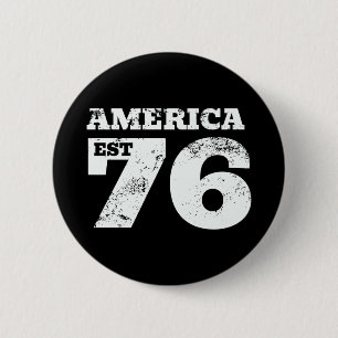 Amerika Oost 1776 Patriottisch Ronde Button 5,7 Cm