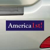 Amerika op de 1e plaats! bumpersticker (Op auto)