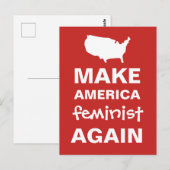 Amerika opnieuw tot feministe protesteren tegen pa briefkaart (Voorkant / Achterkant)