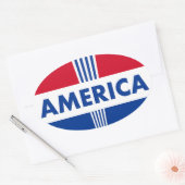 Amerika Ovale Sticker (Envelop)