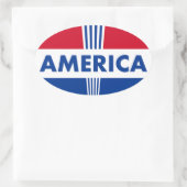 Amerika Ovale Sticker (Tas)
