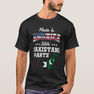 Amerika Pakistaanse delen Pakistan kaart VS vlag w T-shirt