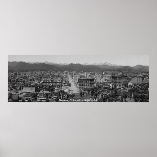 -Amerika panorama print Denver Colorado (Voorkant)