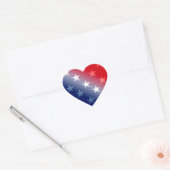 amerika patriottisch rood wit blauw hart sticker (Envelop)