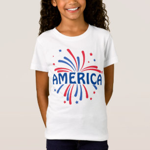 AMERIKA Patriottisch Vuurwerk juli 4e T-shirt