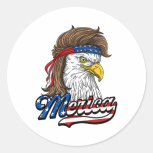 Amerika - Patriottische Amerikaanse Adelaar van de Ronde Sticker