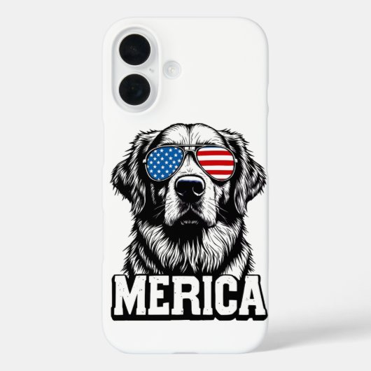 Amerika - Patriottische Golden Retriever Case-Mate iPhone Case (Achterkant)