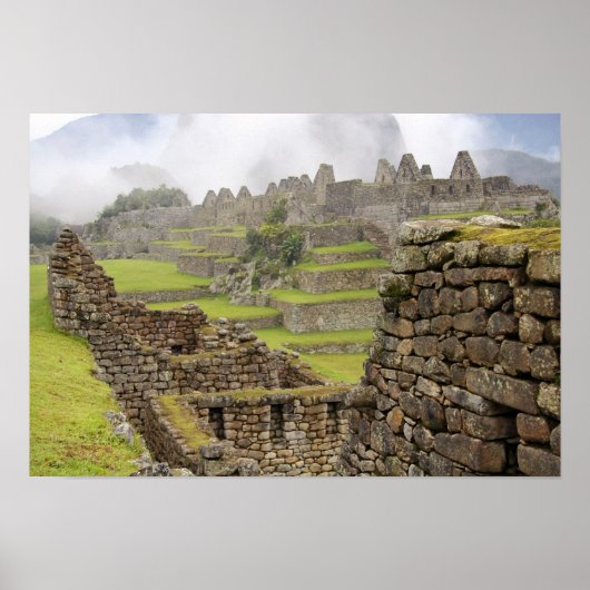 Amerika, Peru, Machu PIcchu. De oudheid Poster (Voorkant)