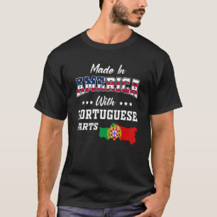 Amerika Portugese delen Portugal kaart VS vlag Roo T-shirt