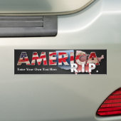 Amerika: R.I.P. Bumpersticker - ga jouw tekst in! (Op auto)