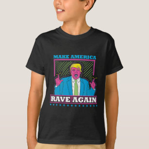Amerika rave weer grappig Trump edm Shirt 1