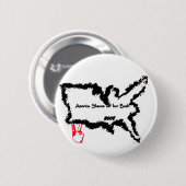 Amerika schaadt haar Struik 2008 Ronde Button 5,7 Cm (Voorkant /achterkant)