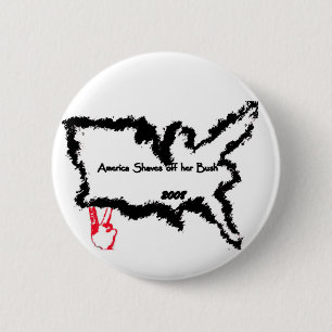 Amerika schaadt haar Struik 2008 Ronde Button 5,7 Cm