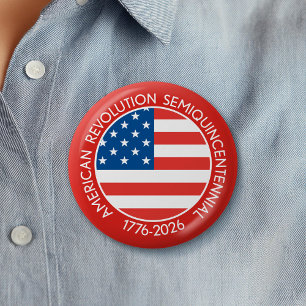 Amerika Semiquincentennial 1776-2026 USA 250 Vlag Ronde Button 5,7 Cm