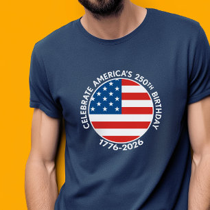 Amerika Semiquincentennial 1776-2026 USA 250 Vlag T-shirt