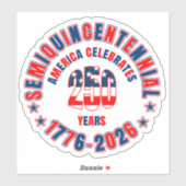 Amerika Semiquincentennial 250ste verjaardag Sticker (Vel)