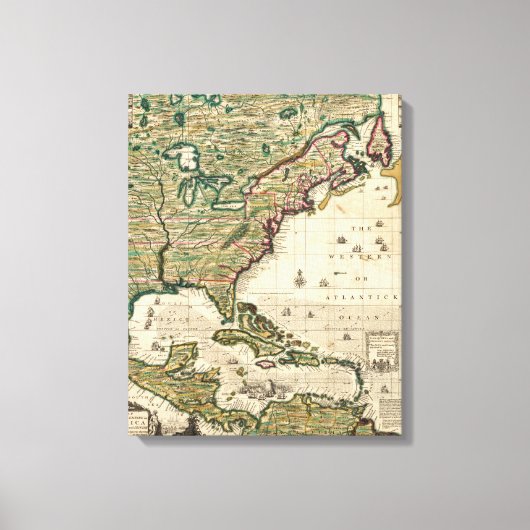 Amerika Septentrionalis Canvas Afdruk (Voorkant)