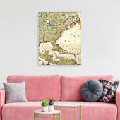 Amerika Septentrionalis Canvas Afdruk (Insitu (Woonkamer))