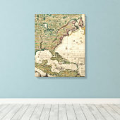 Amerika Septentrionalis Canvas Afdruk (Insitu (Houten vloer))