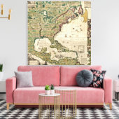 Amerika Septentrionalis Canvas Afdruk (Insitu (Woonkamer))