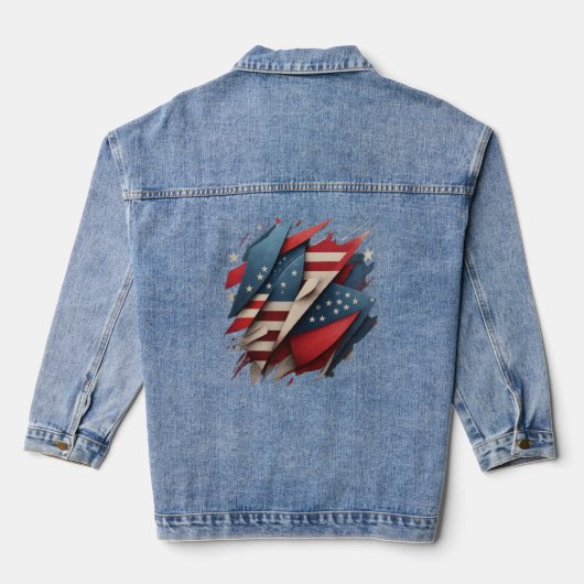 Amerika shirten denim jacket (Achterkant)