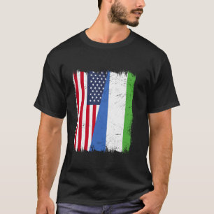 Amerika Sierra Leone halve vlag Amerikaanse Sierra T-shirt