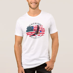 Amerika sinds 1776 Met Vlag/Arend/Stars Tri-Blend Shirt