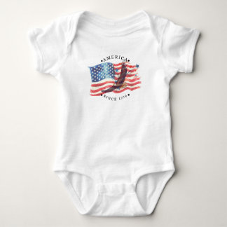 Amerika sinds 1776 Waterverf Vlag/Adelaar/S. Ster Romper