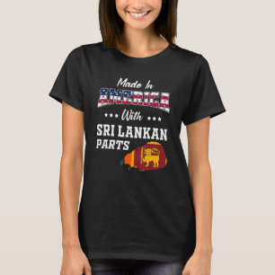Amerika Sri Lanka Delen Sri Lanka Kaart Verenigde T-shirt