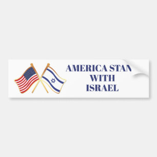 Amerika staan met Israël Vrijheidsvlag Bumpersticker
