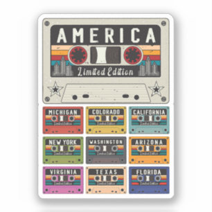 -Amerika Staatsreizen Sticker