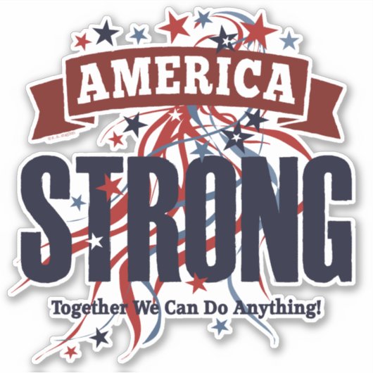 Amerika sterk sticker (Voorkant)
