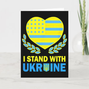 Amerika Steun Oekraïne T-shirt Oekraïens Vs Vlag Kaart